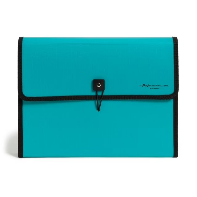 U Brands Performance Poly 13 Pocket Expandable File Folder, Teal